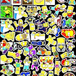Simpsons Rick and Morty stickers 50pcs funny cartoon stickers