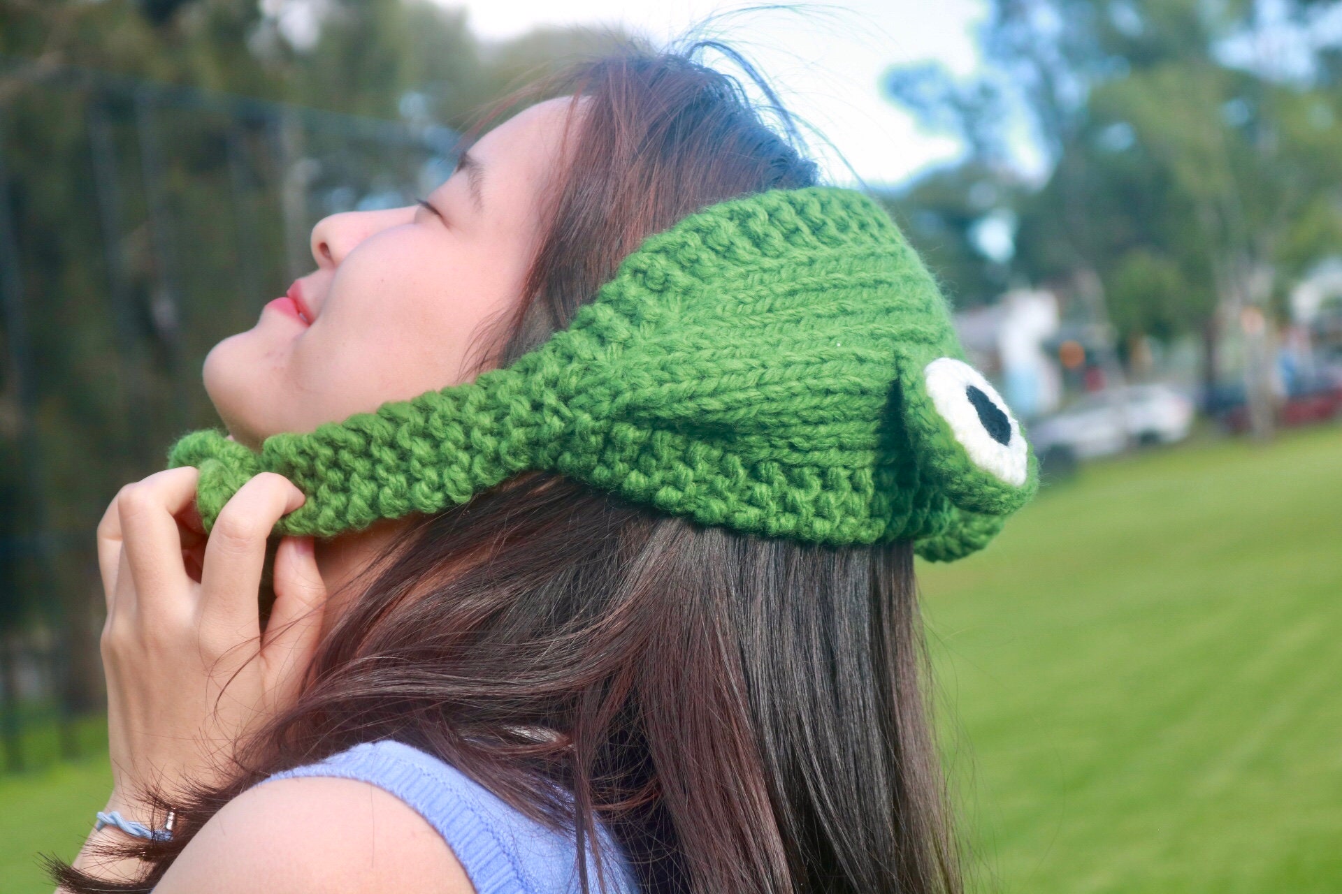 Frog Headband Knitted Froggy Hat Crochet Beanie Gift Etsy