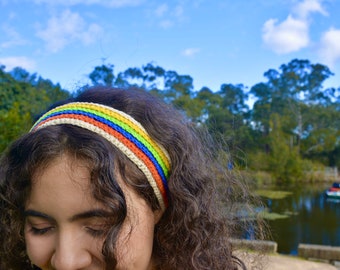 Crochet headband Bohemian Hippie Festival headband