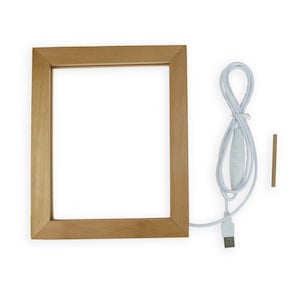 3D LED Night Light Wooden Frame with 8 Colours including 3mm Acrylic Sheet