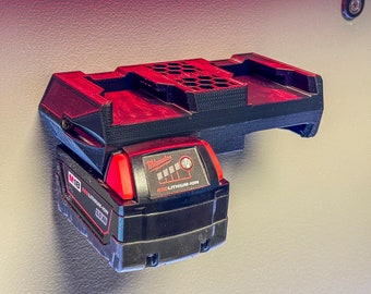 Milwaukee 18V Battery Holder (Quad) - STL Digital Download