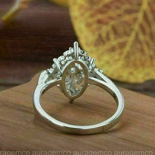 Openwork Botanical Filigree Ring, Fancy 1.04 Ct Round Cut Diamond, 14K White Gold Over, Vintage Art Deco Engagement Gift shops Ring, Gift For Her