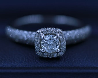Bold &Brilliant Engagement Fabulous Men's Ring 14K White Gold Over 2.4Ct Diamond