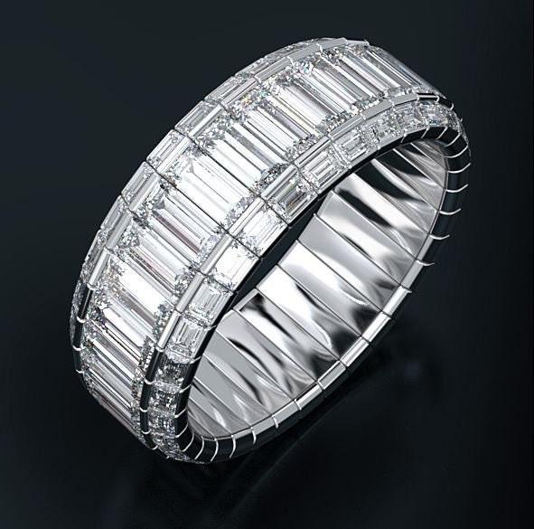 Mens wedding ring store with baguettes