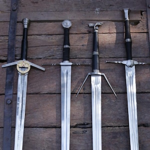 Handmade Witcher Sword Set: Geralt of Rivia Aerondight Replica - Stainless Steel