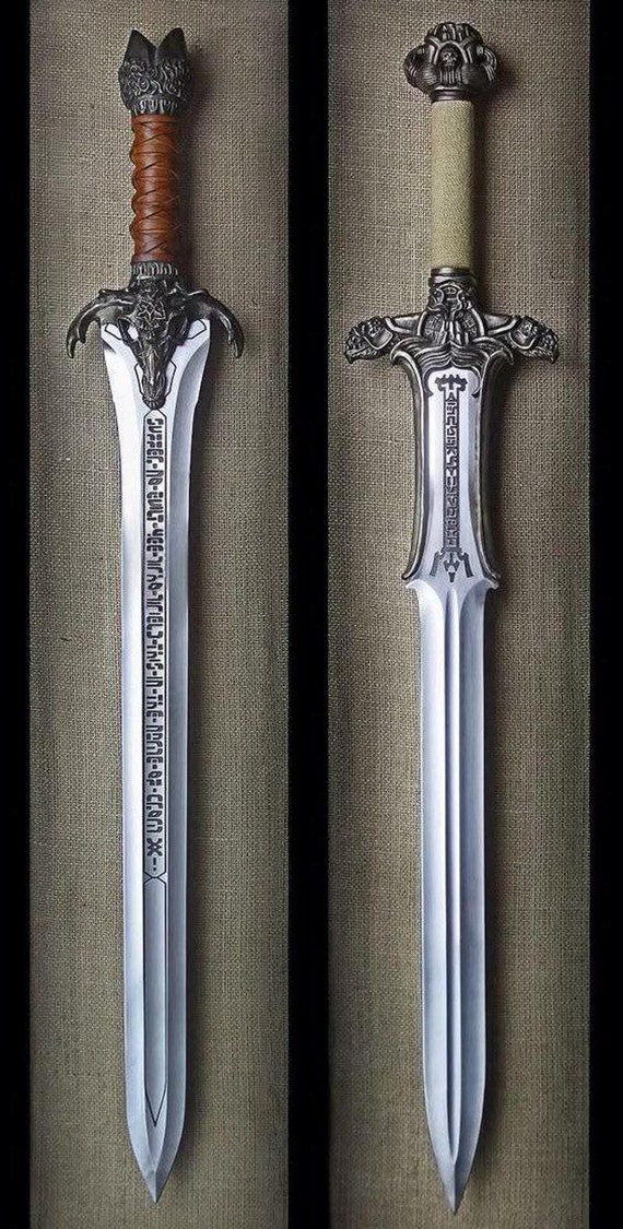 Barbarian Pair Sword Conan Barbarian Sword Replica Handmade Viking Sword Stainless Steel Blade Wedding Gifts Groomsmen gifts birthday USA