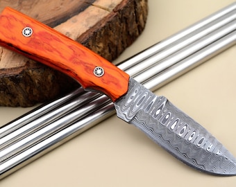 New Handmade Skinner, Survival Bushcraft Knife with Leather Sheat