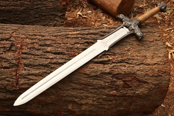 Conan the Barbarian Sword Replica with Stainless Steel and Leather Sheath Sword Cosplay Perfect Gift for Sword Collectors Gift for New Year