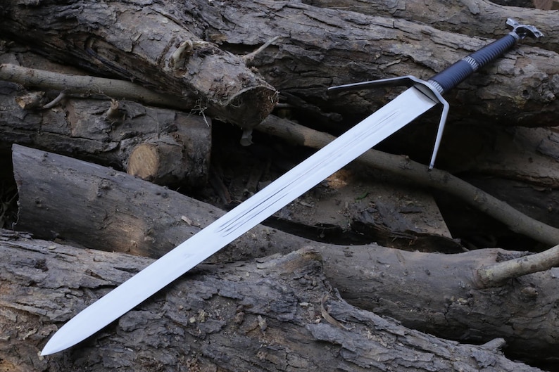 4 par Witcher-svärd av Geralt av Rivia handgjorda svärdreplika rostfritt stålblad personlig födelsedagspresent till pojkvän present till jul Witcher Sword