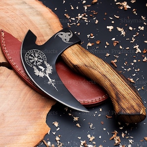 Viking Pizza Cutter Axe | Viking pizza axe Original custom hand forged pizza Axe | Custom Gift | Handmade Gift for bestman Gift for him/her