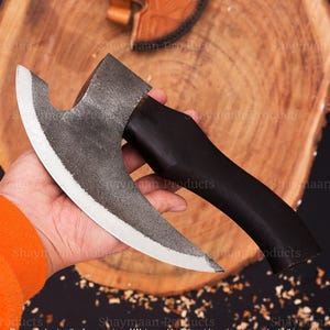 Viking Pizza Cutter Axe | Viking pizza axe Original custom hand forged pizza Axe | Custom Gift | Handmade Gift for bestman Gift for him/her