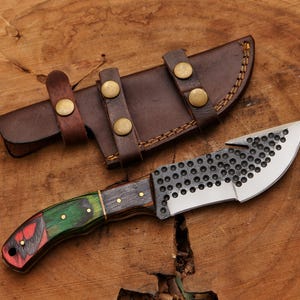 11&quot; Custom Tracker Knife with Resin Handle, Handmade Knife for Hunting Bushcraft and Camping, Gifts for Birthday, Gifts for Anniversary