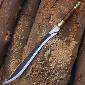 Handcrafted Scimitar Sword, High Quality Curved Blade for Collectors, Historical Sword, High Carbon Steel Sword, Full Tang Blade, Gift USA