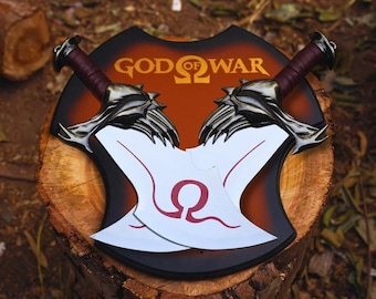Replika Ostrzy Chaosu z God of War | Bliźniacze Ostrza i Topór Kratosa | Rekwizyt do cosplayu ze stali nierdzewnej | Kolekcjonerski prezent dla męża, gracza i niego