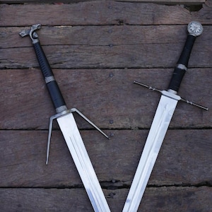 Handmade Geralt of Rivia Aerondight Witcher Sword Pair - Stainless Steel