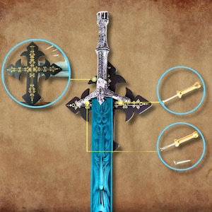 Moonlight Sword, Life-Size Metal Replica | Gamer Gift, Great sword of Replica Full Metal Life-Size | Elden Ring Dark Souls, & Cosplay