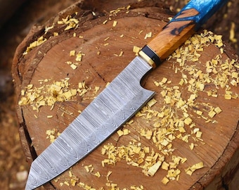 Handmade chef Knife | Damascus chef knife | Hand Forged Damascus knives | Kitchen Knife, Anniversary Gift, Birthday Gift, Christmas Gift USA