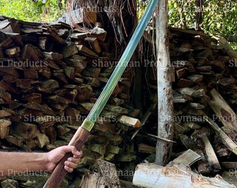 Espada Tanto Shirasaya japonesa forjada à mão | Lâmina de samurai ninja de aço genuíno de 40" com bainha de madeira/jacarandá | Presente para ele