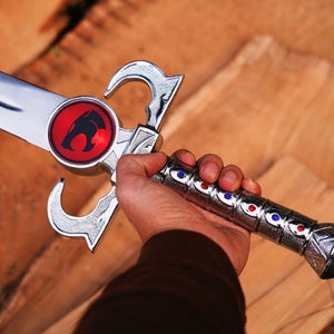 Handmade Damascus Thundercat Lionio Sword of Omens | Fully Handmade Replica Gift For Husband Sword | Movie Sword | Halloween Gift