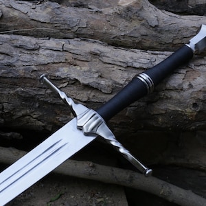 4 par Witcher-svärd av Geralt av Rivia handgjorda svärdreplika rostfritt stålblad personlig födelsedagspresent till pojkvän present till jul bild 6