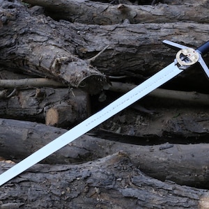 4 par Witcher-svärd av Geralt av Rivia handgjorda svärdreplika rostfritt stålblad personlig födelsedagspresent till pojkvän present till jul Witcher 03 Sword