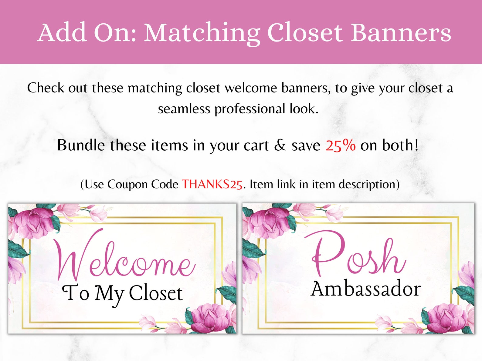 Poshmark Closet Signs Ultimate Bundle 65 Custom Closet Organizers