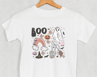 Halloween Toddler Tee | Retro Halloween Doodles Kids T-Shirt | Spooky Season | Halloween Toddler Shirt | Fall Kids Shirt | Boho Toddler Tee