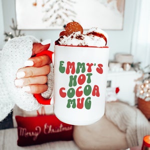 Custom Hot Cocoa Mug Personalized Hot Chocolate Mug Custom Christmas Mug Personalized Gift Large Hot Chocolate Mug Kids Hot Cocoa Mug