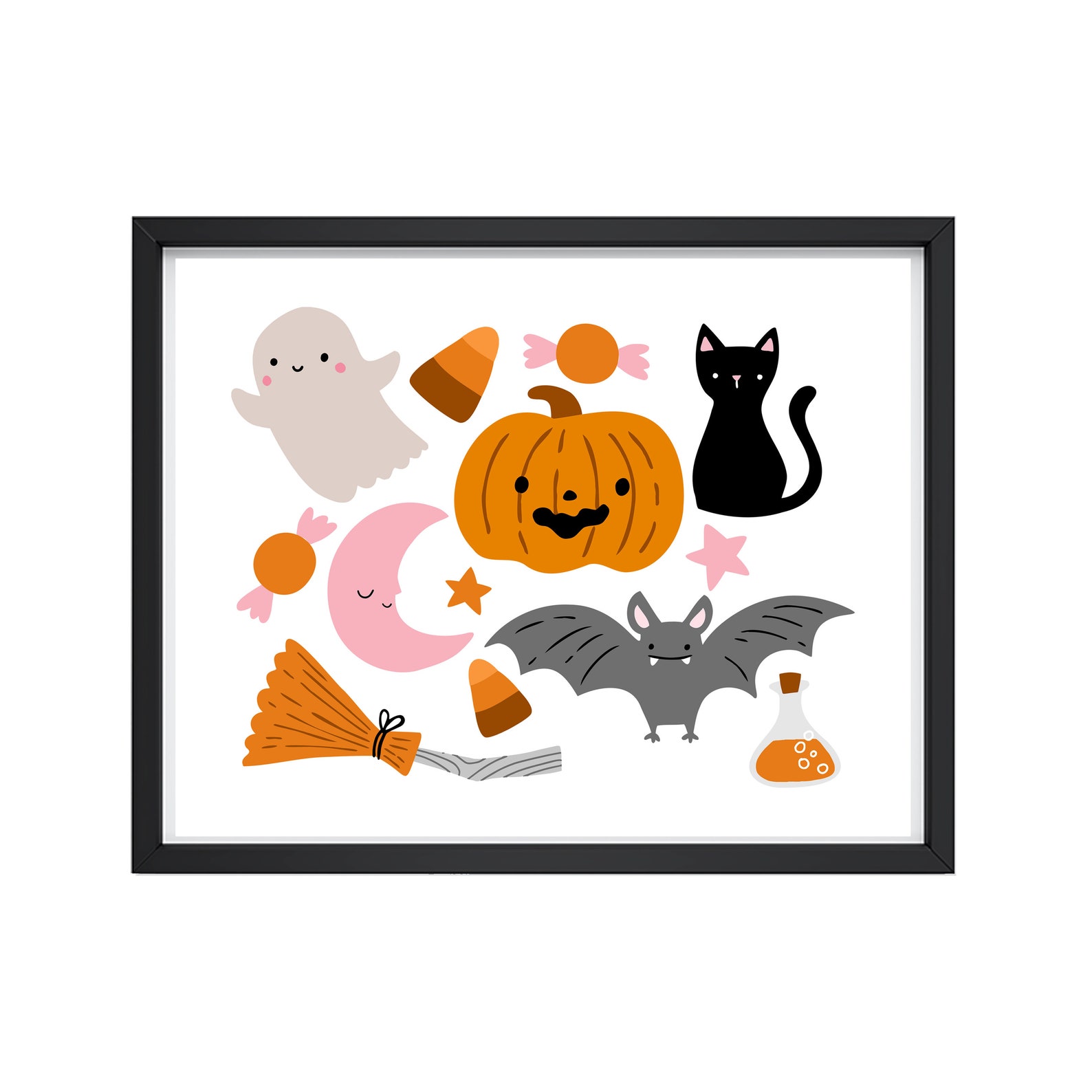 Cute Halloween Printable Halloween Print Pink Halloween Decor Halloween ...