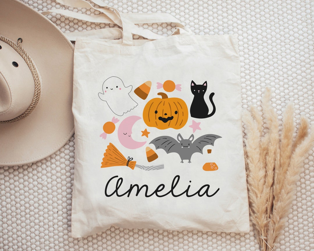 Personalized Trick or Treat Bag Halloween Candy Bag Custom Trick or ...
