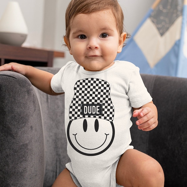 Dude Smiley Infant One-Piece