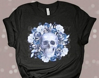 Floral Skull Graphic Tee