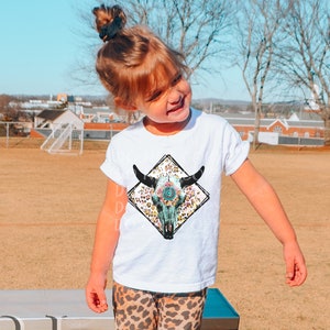 Floral Boho Skull Toddler & Youth Tee