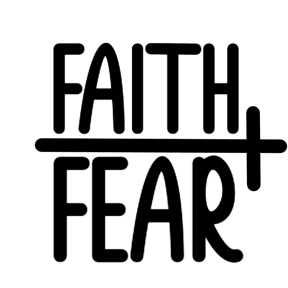 Faith over fear decal Etsy