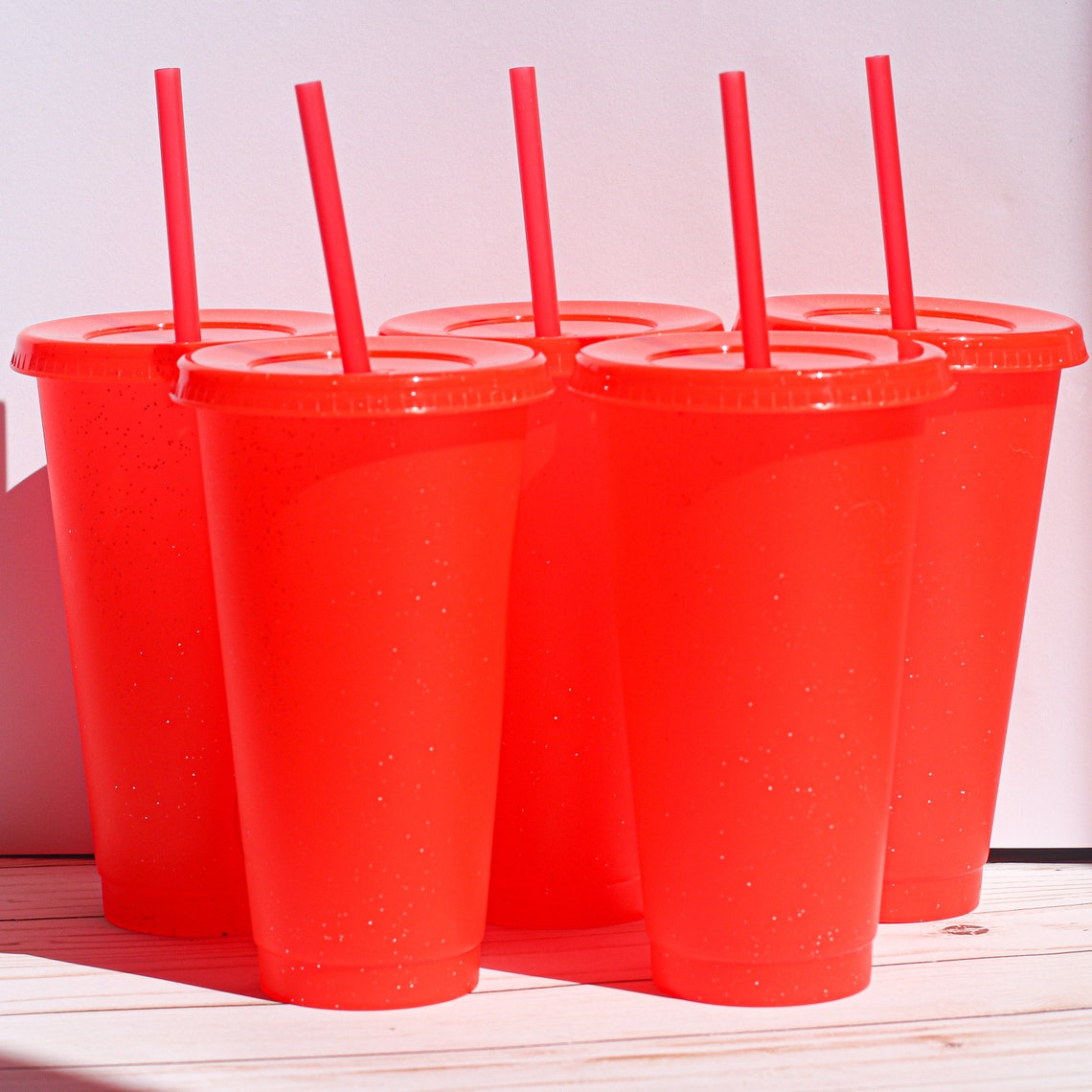 5 pack 24 oz reusable cold cups for custom cups red blank Etsy