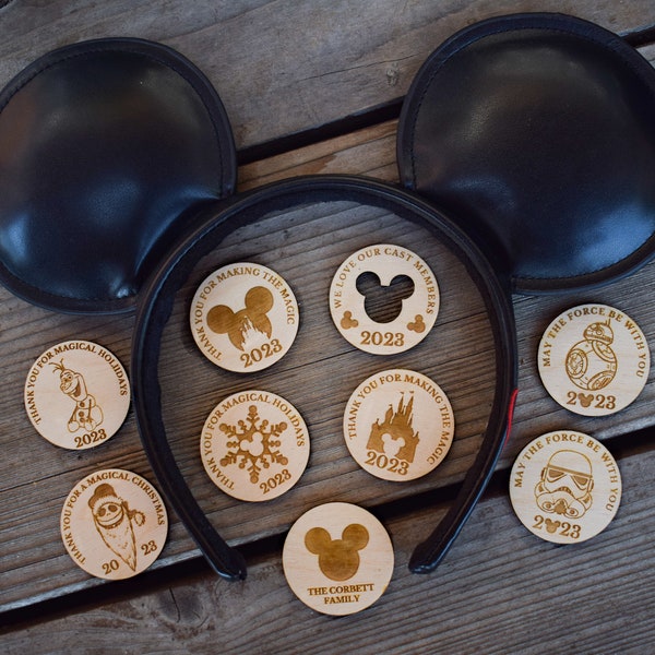 Personalized Disney Wood Tokens