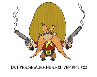 Yosemite Sam Embroidery Design: Cartoon Character (Digital File)