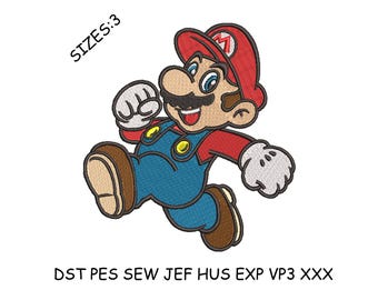 Super Mario Embroidery Design: Patch for T-shirt (Digital File)