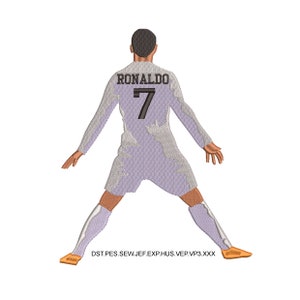 Diseño de bordado de Cristiano Ronaldo: 3 tamaños (archivo digital)