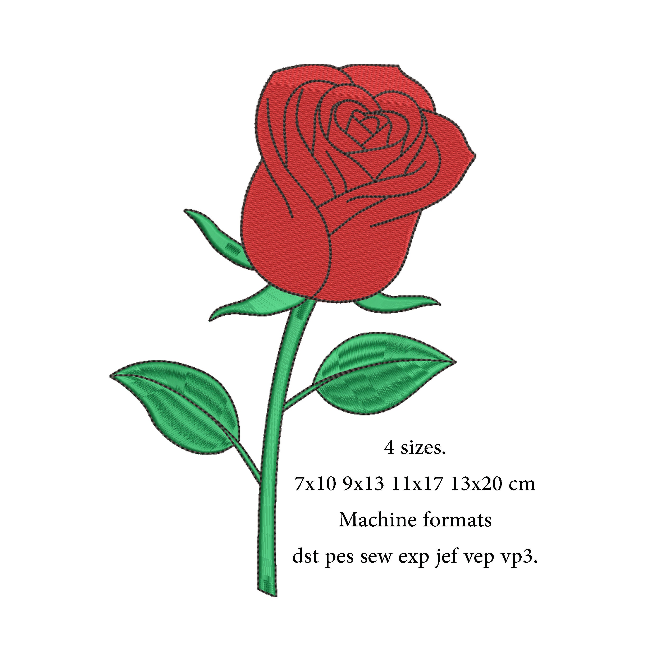 Flower Embroidery Design Digital File Computer Embroidery Format's 4