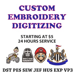 Custom Logo Embroidery Digitizing Service: Digital File