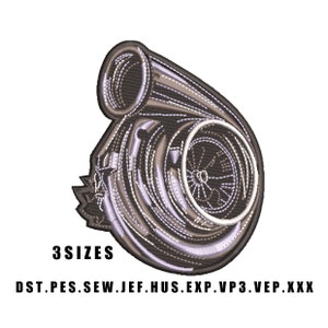 Turbo Embroidery Design Digital File Machine Embroidery Format&#39;s Dst Pes Sew Jef Hus Exp Vep Vp3 xxx 3 Sizes 8cm 10cm 12cm