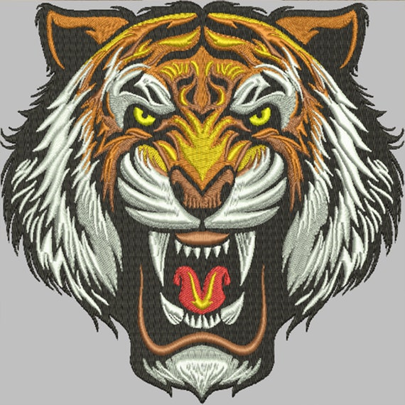 Tiger Embroidery Design Computer Embroidery Digital File Dst | Etsy