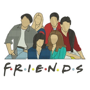 Friends Stickdatei dst pes sew jef vep vp3 Größe 16x20 18x23 20x25cm