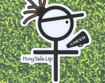 PonyTails Up Pixie Cheer Sticker