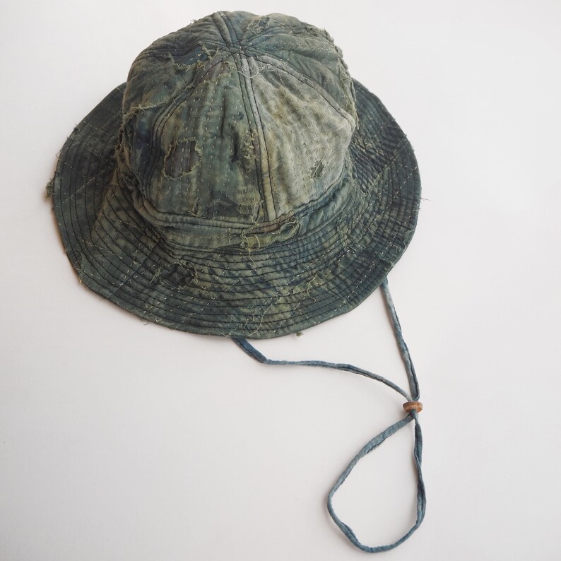 Boro Daisymay Hat/ Patchwork Technique / Vintage Style / Camping Style