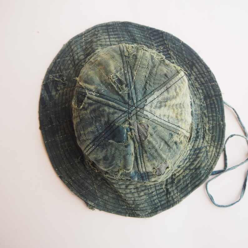 Boro Daisymay Hat/ Patchwork Technique / Vintage Style / Camping Style