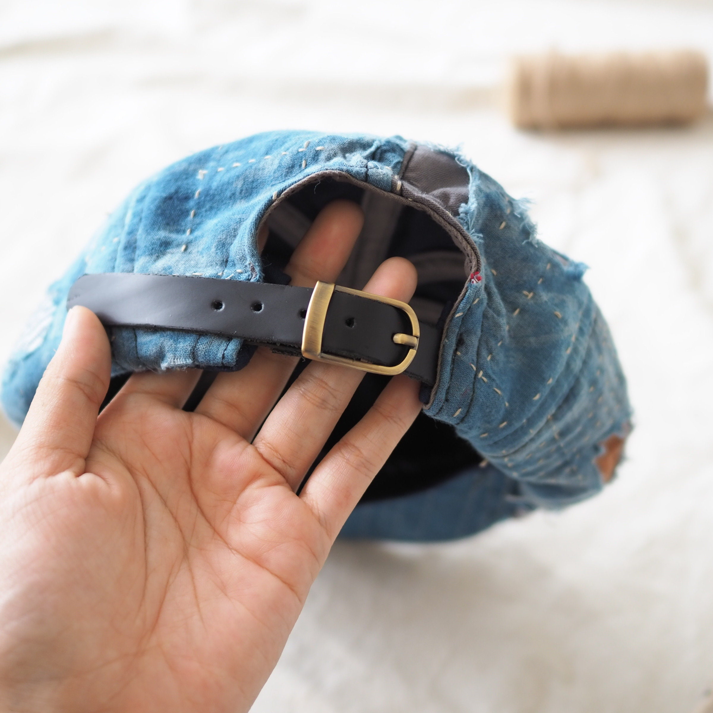 Boro Indigo Beret-hat / Vintage Style / Unisex / Indigo Blue