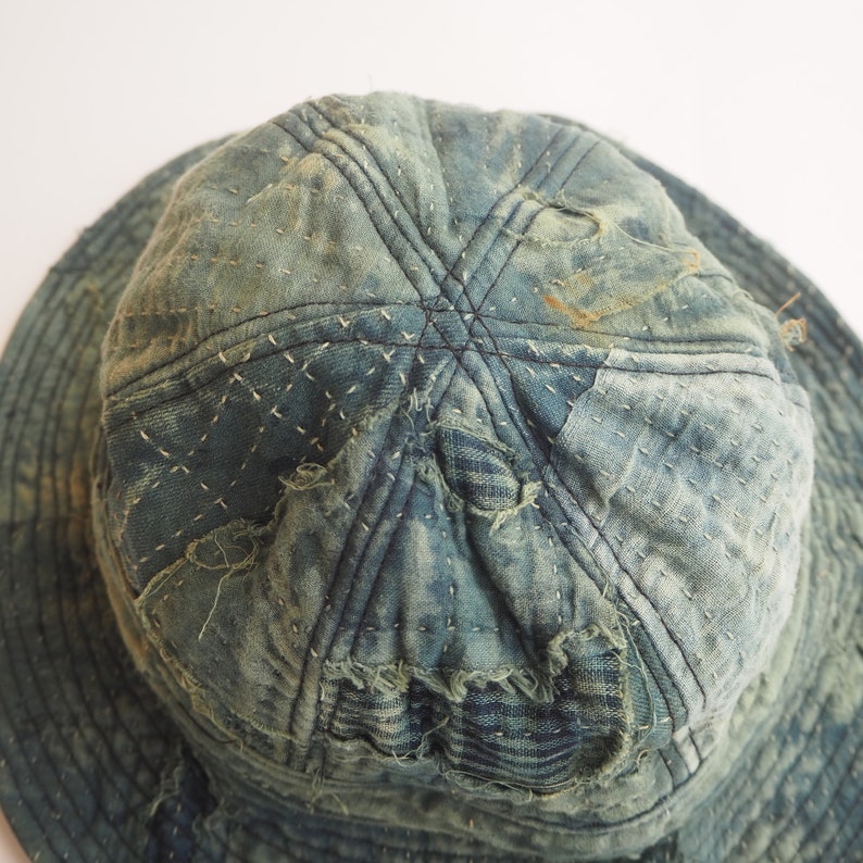 Boro Daisymay Hat/ Patchwork Technique / Vintage Style / Camping Style