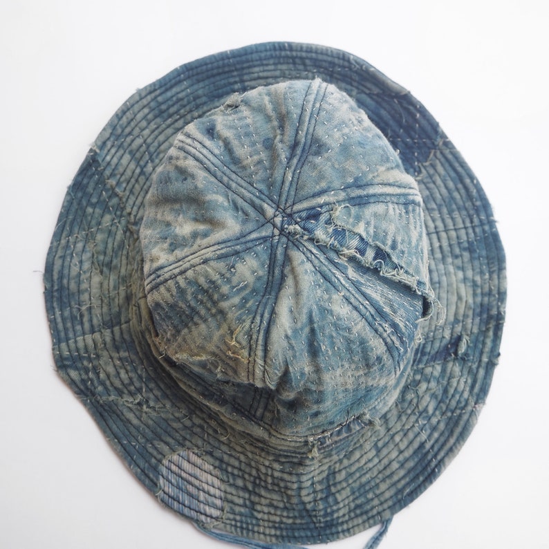 Boro Daisymay Hat/ Patchwork Technique / Vintage Style / Camping Style